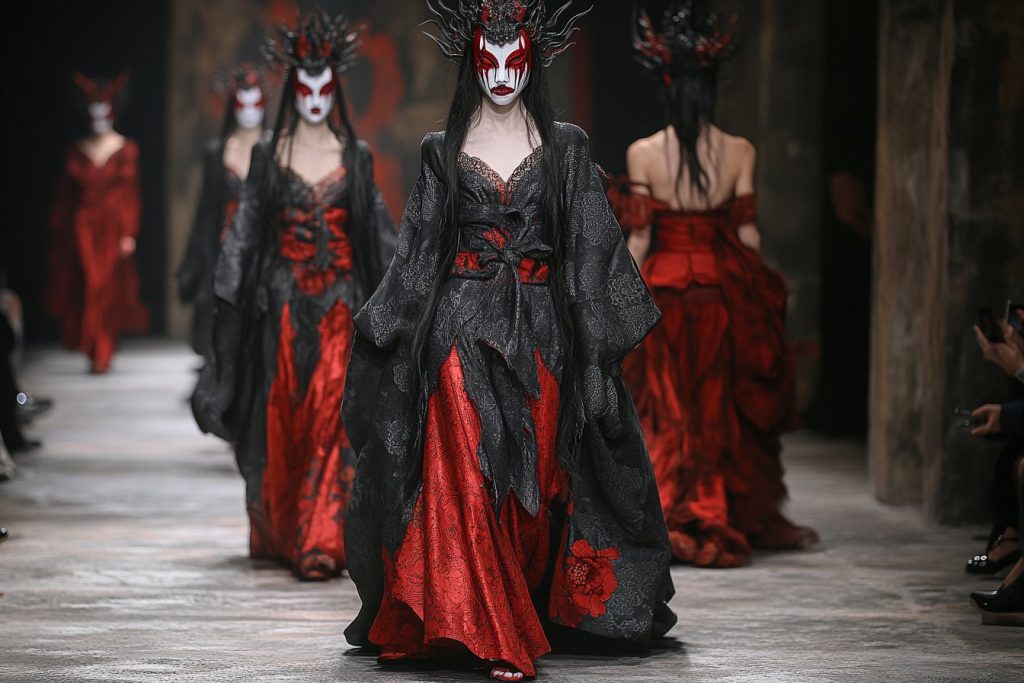 Hannya haute couture : les masques démoniaques inspirent les défilés