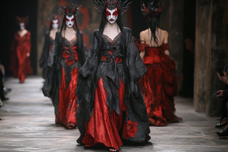 Hannya haute couture : les masques démoniaques inspirent les défilés
