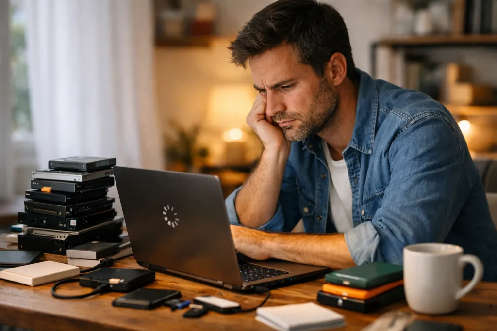 Un ordinateur ralentit par le stockage avant le processeur