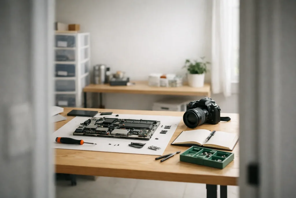 Le démontage se prépare en photographiant chaque étape